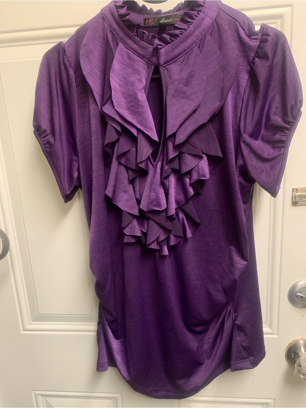 Ruffled Purple Women’s Blouse